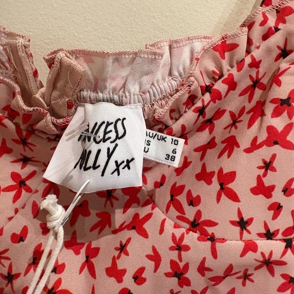 Princess Polly Deniz Mini Dress Blush Floral Size 6 NWT - Picture 8 of 8